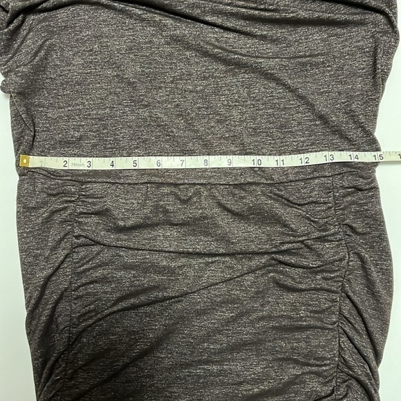 Athleta Mini Heather Brown Tulip Rush Dress Long sleeves women’s M - Picture 6 of 8